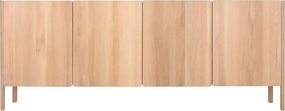 Komoda z dubového dřeva v přírodní barvě 220x85x42 cm Dvor – Gazzda
