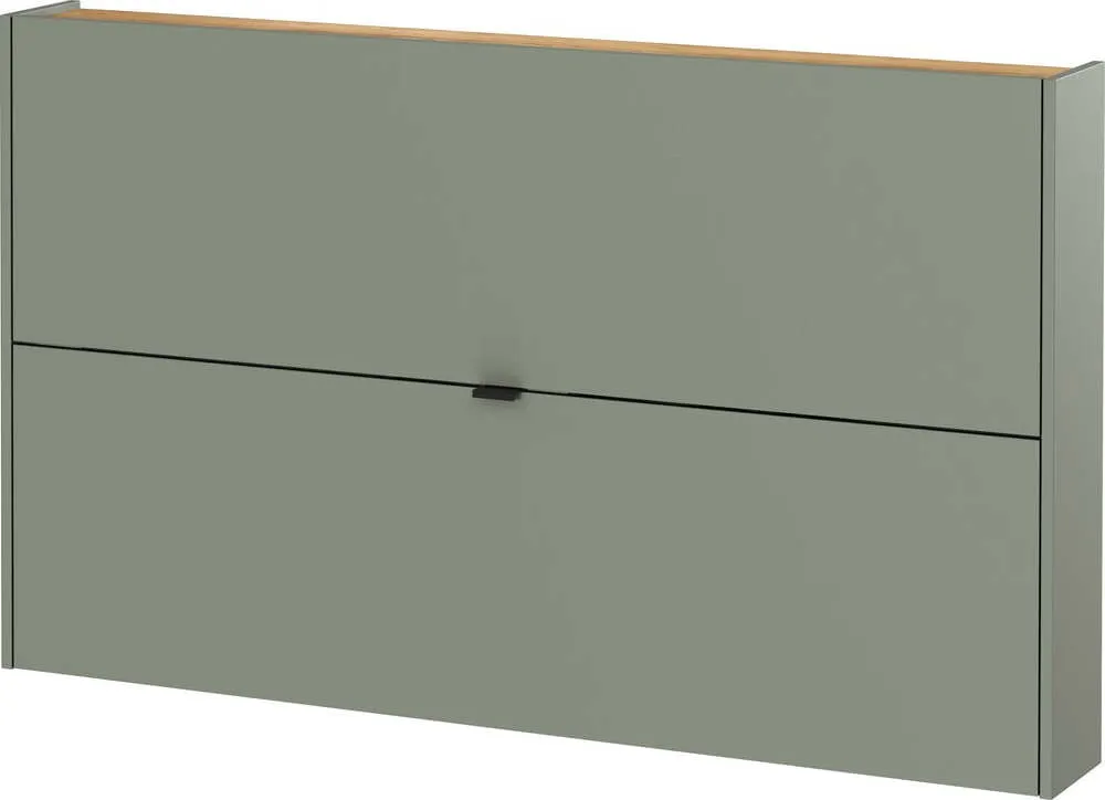 Šalvějově zelený výklopný botník 140x85x19 cm Ameca – Germania