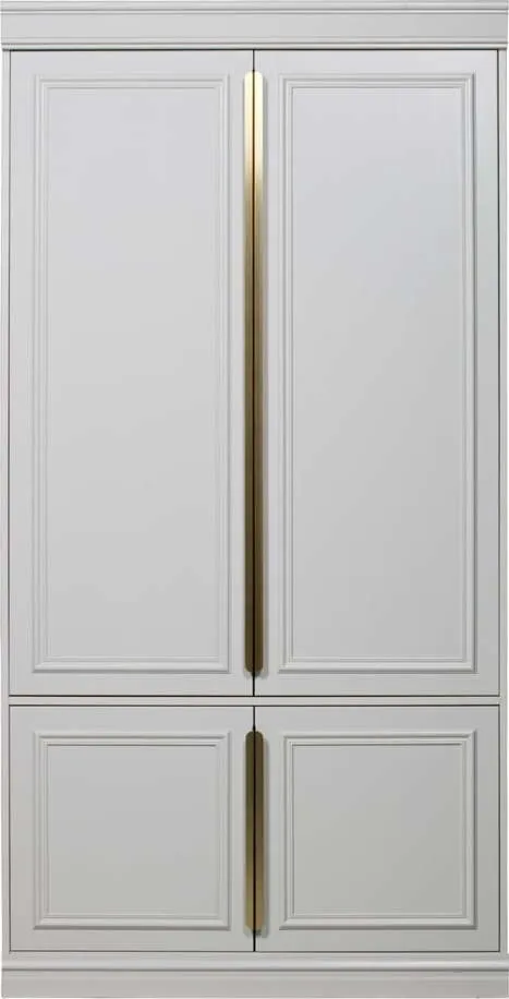 Světle šedá šatní skříň z borovicového dřeva 110x215x62 cm Organize – WOOOD