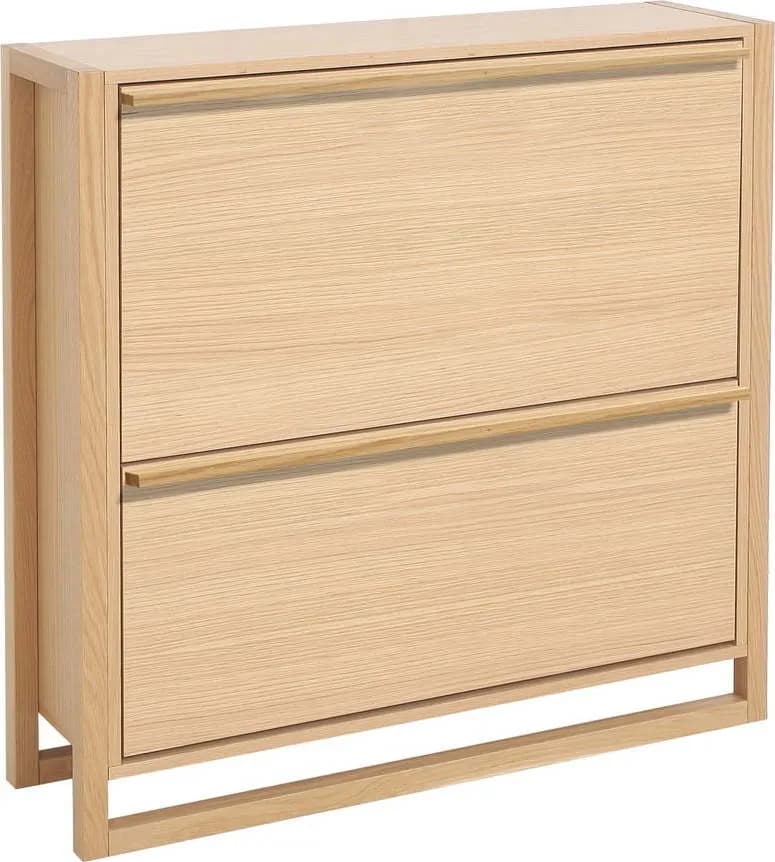Výklopný botník v dekoru dubu v přírodní barvě NewEst – Woodman
