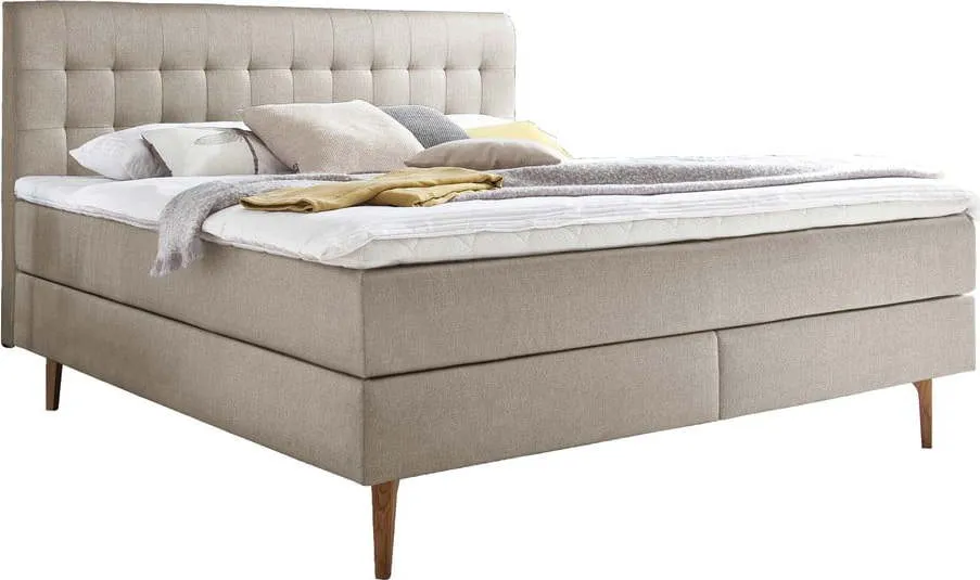 Béžová boxspring postel 160x200 cm Massello – Meise Möbel