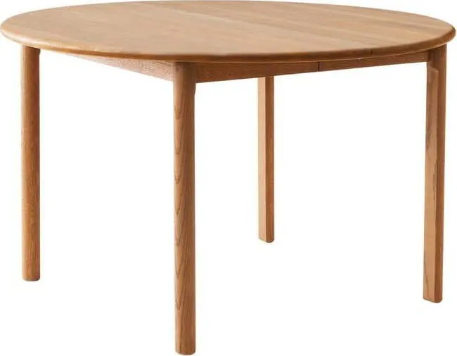 Kulatý rozkládací jídelní stůl s přídavnou deskou z dubového dřeva ø 120 cm Noor – Hammel Furniture